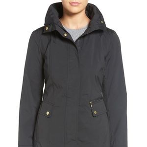 Black Bow Packable Hooded Raincoat